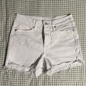 Old Navy White Frayed Jean Shorts